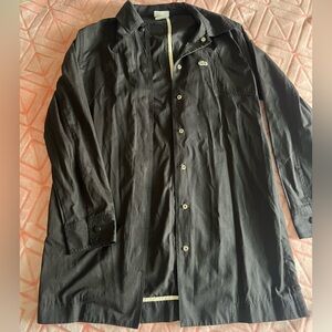 Vintage Lacoste Black Lightweight Button-Front rain Jacket